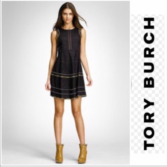 Tory Burch Dresses & Skirts - ⭐️ Tory Burch Black Eyelet/Stud Dress